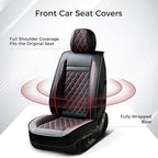 Huidasource Car Seat Covers for Front Seat, Car Seat Cushion Waterproof, Full-Cover Faux Leather Car Seat Cover Protector Uni