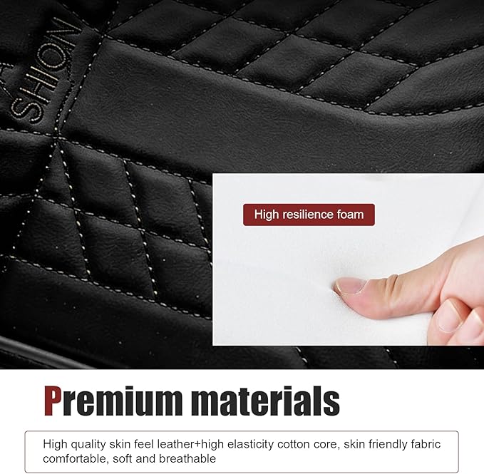 Car Seat Gap Organizer, Car Interior Organizer for Seat Gap Storage, Leather Multi-Functional Storage Box with Tissues, Universal for Most Cars (Black)