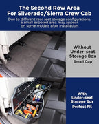 All Weather Floor Mats 2014-2018 for Chevy Silverado & GMC Sierra 1500, 2015-2019 2500HD 3500 HD, Only Crew Cab & Front Center Console & Bucket Seat, Waterproof TPE Rubber Car Accessories