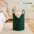 Artfeel Laundry Basket,Woven Cotton Rope Laundry Hamper,60L for Decorative Storage of Dirty Clothes,Toys and Blankets in Bath