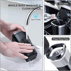 2 Pack Mini Car Trash Can with Lid and 90 Bags, Small Cup Holder Trash Can for Car Door Home Office Bedroom Desktop - Waterproof & Odor Blocking (2Black)