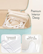 VLANDO Jewelry Travel Organizer with 8 Velvet Jewelry Bags Travel Jewelry Storage Box Jewelry Case for Necklace Rings Earring