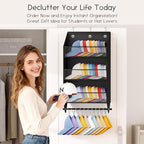 Homsorout Over the Door Hat Rack - 3-Layer Design Hat Organizer Holds 30-36 Hats with 10 Hooks, Ideal Hat Rack for Door, Over