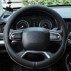 Rueesh Microfiber Leather Steering Wheel Cover Anti-Slip Matte Finish Auto Car Wheel Cover Universal 15 Inch Wheel Cover for 