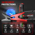 FOWAWU 26800 mAh 7000 A Peak Jump Starter for 12 V Vehicles (12 L Petrol / 10 L Diesel) and Moto, Car Battery Jump Starter