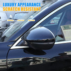 LLKUANG Car Rearview Mirror Cap Decoration Cover Compatible with Alfa Romeo Stelvio 2017-2024 Exterior Rearview Mirror Cover Cap(glossy black)