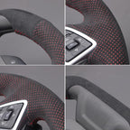 MEWANT Hand Stitch Car Steering Wheel Protector Wrap Cover for Chevrolet Camaro 2017-2022 Steering Wheel Accessories