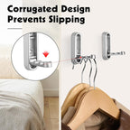 Dntorx Folding Coat Hooks, 6 Pcs Foldable Silver Wall Hooks Heavy Duty Foldable Hook Bathroom Towel Hooks Robe Hooks Wall Mou