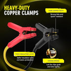 Jumper Cables Heavy Duty 1000Amp, 0 Gauge x 25 Feet Jumper Cables for Car, Truck, RV 12V Batteries Jump Starting, Carrying Bag Included