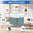 Temary 12 Inch Cube Storage Baskets 4 Pack Fabric Storage Bin for Organizing, Shelf Baskets for Home Office Closet, Collapsib