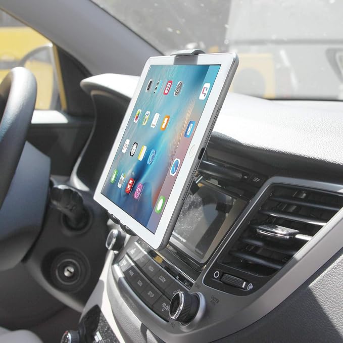 Cellet Car CD Slot Tablet Holder Mount, and Smartphones Compatible for iPad, Air, Pro, mini, Galaxy Tab, Kindle Fire, Surface, Nintendo Switch, Chromebook, iPhone, Samsung Galaxy, Moto, Google Pixel