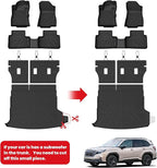 LASFIT Floor Mats & Backrest & Cargo Mats for Subaru Forester 2026 2025 (Fit Hybrid, Not for Gas), All Weather TPE Custom Fit Easy Clean for Forester Hybrid 2025 2026 Car Accessories Trunk Liners