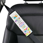 Personalized Name Non Respond Autism Colorful Hand Seat Belt Cover Autism Awareness Medical Alert Autism Seatbelt Cover for Kids Non-Verbal Autistic Special Needs Autism Car Accessories AT34