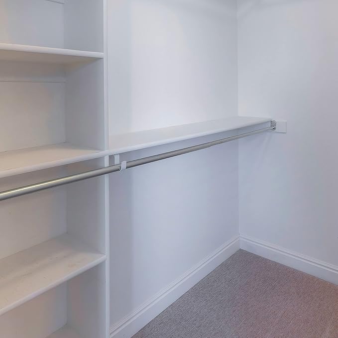Design House 40 Inch to 72 Inch Adjustable Closet Rod for Hanging Clothes, Polished Chrome, Heavy Duty Steel Construction – D