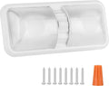 RV Interior Natural White 12V LED Ceiling Double Dome Light Fixture 1100 LM Frosted RV Interior Lighting for Bedroom, Living Room (4500K)