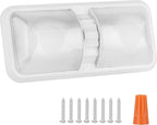 RV Interior Natural White 12V LED Ceiling Double Dome Light Fixture 1100 LM Frosted RV Interior Lighting for Bedroom, Living Room (4500K)