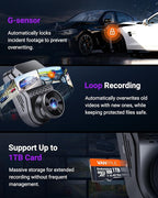 Vantrue S1 Pro Dash Cam Front STARVIS 2, 2.7K Mini Dash Camera for Cars, ADAS, App Control, Built-in WiFi GPS, G-Sensor, Loop