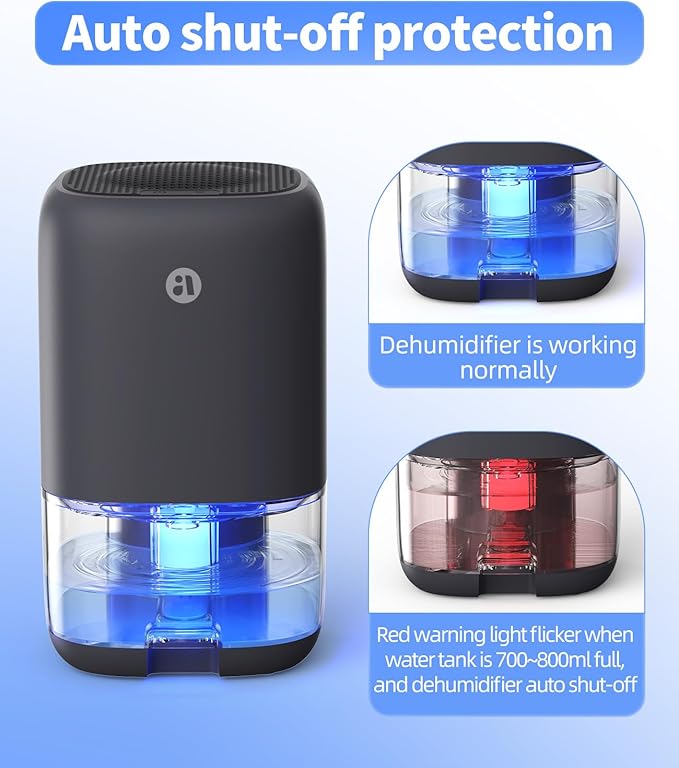 Dehumidifier, 35 OZ Small Dehumidifiers for Bedroom for Home, Quiet with Auto Shut Off, Dehumidifiers for Bedroom (280 sq.