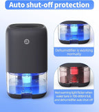 Dehumidifier, 35 OZ Small Dehumidifiers for Bedroom for Home, Quiet with Auto Shut Off, Dehumidifiers for Bedroom (280 sq.