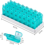 Daviky Monthly Pill Organizer 2 Times a Day, 30 Day Pill Box AM PM with Separate Container, One Month Medicine Case Twice a D