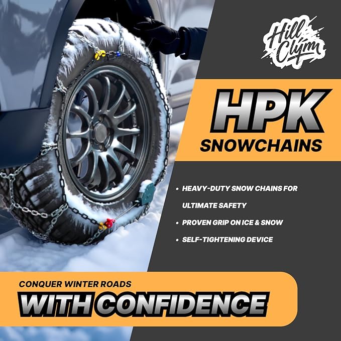 Auto Fixing Snow Chains for Car Tires, Tire Chains for Passenger Cars, Sedan, SUVs, Quick Fit & Easy Installation Snow Tire C
