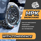 Auto Fixing Snow Chains for Car Tires, Tire Chains for Passenger Cars, Sedan, SUVs, Quick Fit & Easy Installation Snow Tire C