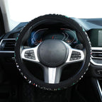 Embroidered Mushroom Snail Cute Steering Wheel Cover, Auto Anti-Slip Breathable Steering Wheel Protector,Mushroom Car Accessories for Women,Universal Size Fit Most Cars -15 inch