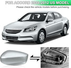 Silver Driver Side Mirror Cover Rear View Mirror Cap Compatible with 8th Gen Accord Sedan 2008 2009 2010 2011 2012