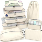 Shacke Packing Cubes for Travel 8 Set - Premium Luggage Organizer Bags - Versatile Travel Organizer for Women and Men - Optim
