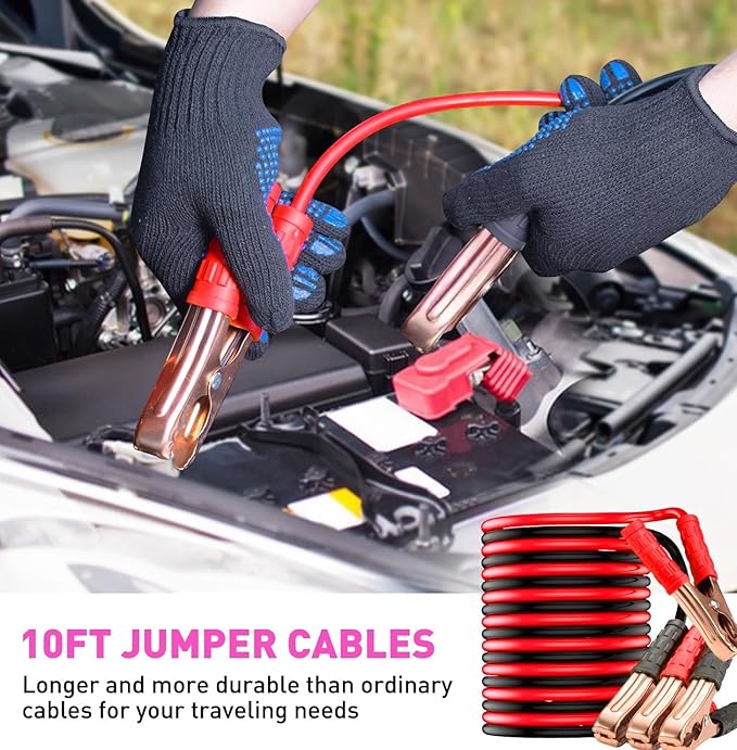 Car Roadside Emergency Kit with Jumper Cables, Car First Aid Kit Emergency Kit for Vehicles, Car Safety Roadside Assistance K
