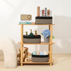 MiniArk Small Storage Baskets for Organizing | Closet Organizer Bins | Shelf Toy Basket | Woven Rope Baskets | Cube Decorativ