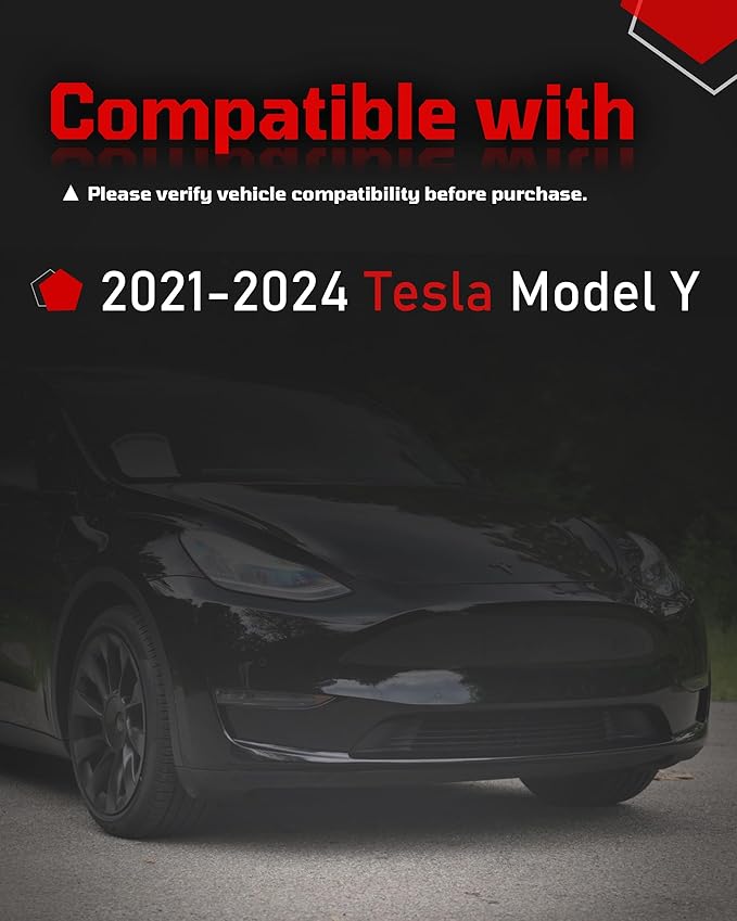 Side Mirror Caps Cover Compatible with Tesla Model Y 2021 2022 2023 2024 Black Mirror Covers