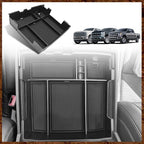 Muslogy Center Console Organizer for 2023-2025 2026 Ford F250 F350 F450 Super Duty Accessories Custom Fit Storage Box Divider(Fit with OEM Tray), Fits Bucket Seats Only, Not for Work Surface (Black)