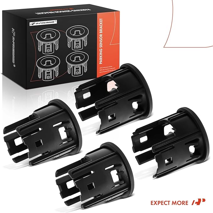 A-Premium 4-PC Front Inner and Outer Parking Assist Sensor Retainer Bezels Compatible with Ram Models - 1500 2019-2024