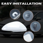 Right Passenger Side Mirror Cover Caps Compatible with Chevrolet Chevy Cruze 2017 2018 2019 Replacement Rear view Mirrors Trim (White)