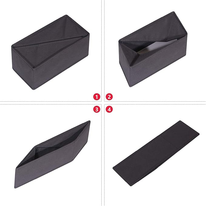 DIOMMELL 6 Pack Foldable Cloth Storage Box Closet Dresser Drawer Organizer Fabric Baskets Bins Containers Divider for Clothes