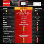 Launch OBD2 Scanner CRP123X Elite, 2026 Lifetime Update WiFi Scan Tool, Engine at SRS Airbag Scanner, 3 Resets Diagnostic