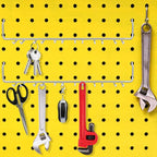 PRETYZOOM 2Pcs Multi-Prong Pegboard Accessories Organizer Kit, Tool Storage Hooks for Workshop Various Tools Home, Garage, Cr