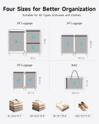 16 Pack Travel Vacuum Bags with Upgraded Rechargeable Pump, 4 Sizes Space Saver Vacuum Storage Bags for Luggage and Suitcase,