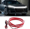 Dynamic Car Hood Light Strip, 59/71/79 Inches Flexible Exterior LED Strip Lights Waterproof Car Led Hood Light Daytime Running Light Strip for Cars, Trucks (White)