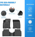 Nilight TPE Floor Mats for Lincoln Corsair (Gas Model) 2020 2021 2022 2023 2024 2025 All Weather Custom Fit Heavy Duty Floor Liners