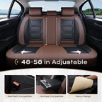 Coverado Car Seat Covers Full Set, Seat Covers for Cars, Front Seat Covers and Back Seat Cover Waterproof Leather Automotive 