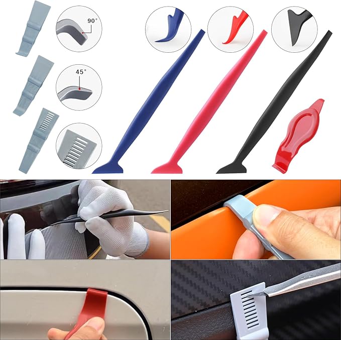 Arayker 28 Pcs Car Window Tint Tools Kit Vinyl Wrap Tool Window Tint Squeegee Tools Vehicle Glass Protective Film Installation Kit Automotive Window Film Tinting Kit