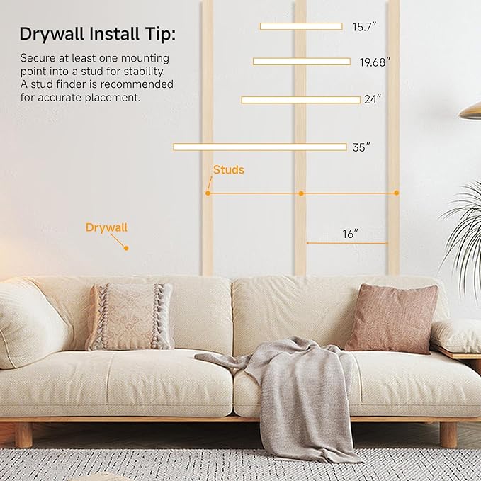 INHABIT UNION 20in Floating Shelves for Wall, Wall Mounted Shelves for Decor Storage Set of 2, Floating Shelf for Bedroom, Ba