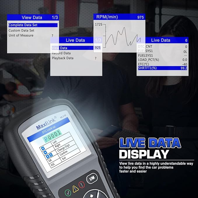 Autel MaxiLink ML519 OBD2 Scanner, New Ver. of AL519, Enhanced Mode 6 Car Code Reader, Check Engine Light Read/Erase Fault