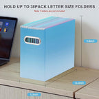 Oterri Cardboard File Organizer Box for Hanging File Folders Letter Size,File Box for Computer Desk,File Cabinet,Working Home
