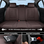 Coverado Car Seat Covers Full Set, Faux Leather Seat Covers for Car, Luxury Automotive Seat Covers Waterproof Car Seat Protec