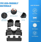 Nilight TPE Floor Mats for Ford Expedition & Max Bench Seat 2018 2019 2020 2021 2022 2023 2024 2025 All Weather Custom Fit Heavy Duty Floor Liners