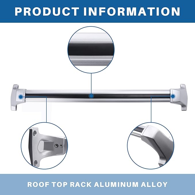 300Lbs Roof Rack Crossbars Compatible with Cadillac XT5 2017 2018 2019 2020 2021 2022 2023 2024 2025 2026, Aluminum Cross Bar for Rooftop Cargo Carrier Luggage Kayak Bicycles Snowboard