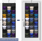 Dofilachy Hat Rack - Hat Organizer - Hat Racks for Baseball Caps, Visible Hat Holder - Baseball Rack for Wall Door with 3 Hoo